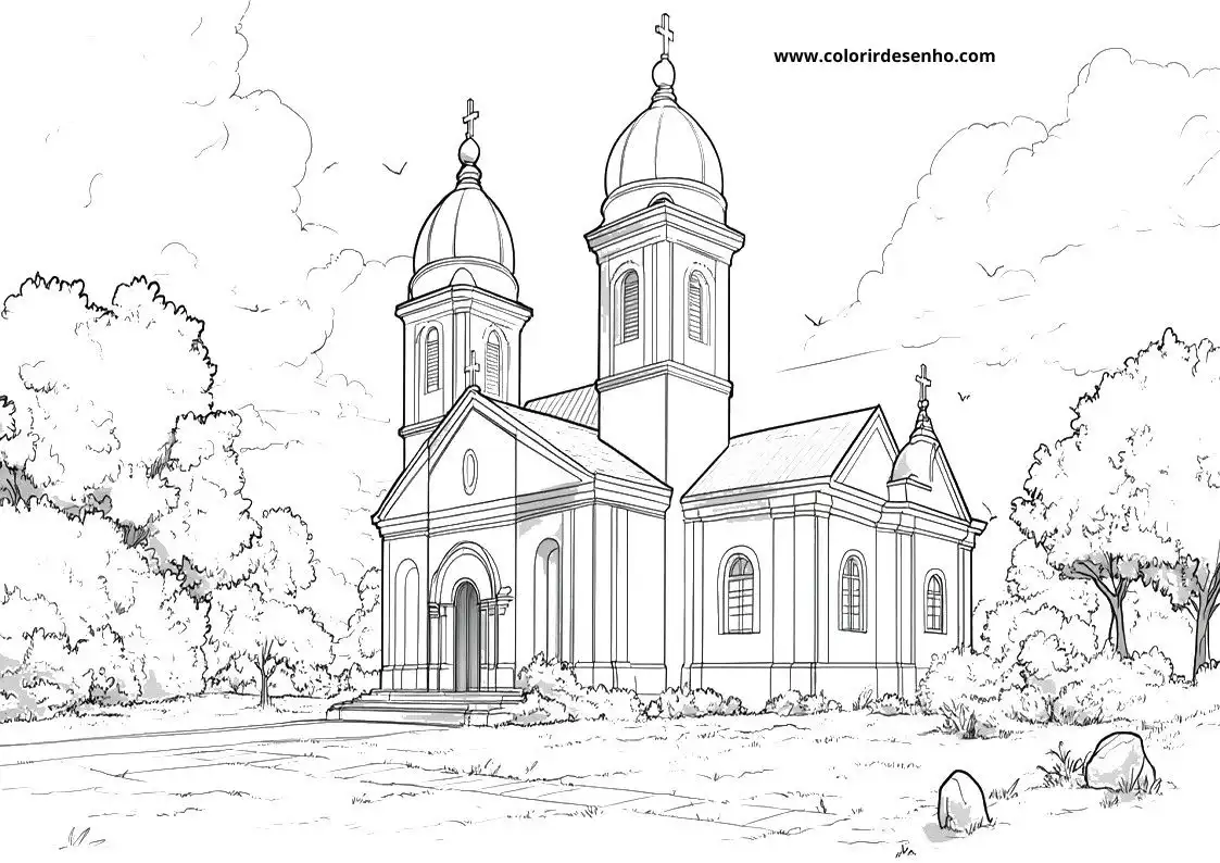 Printable Church Coloring Pages 62