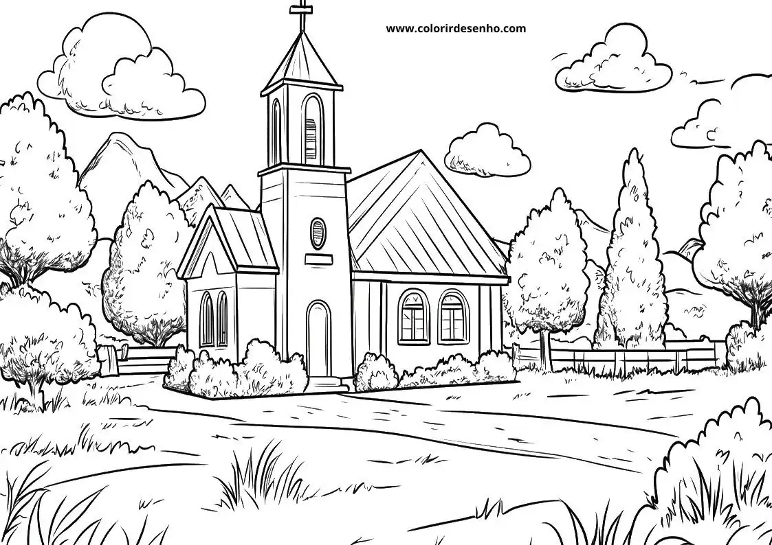 Printable Church Coloring Pages 63