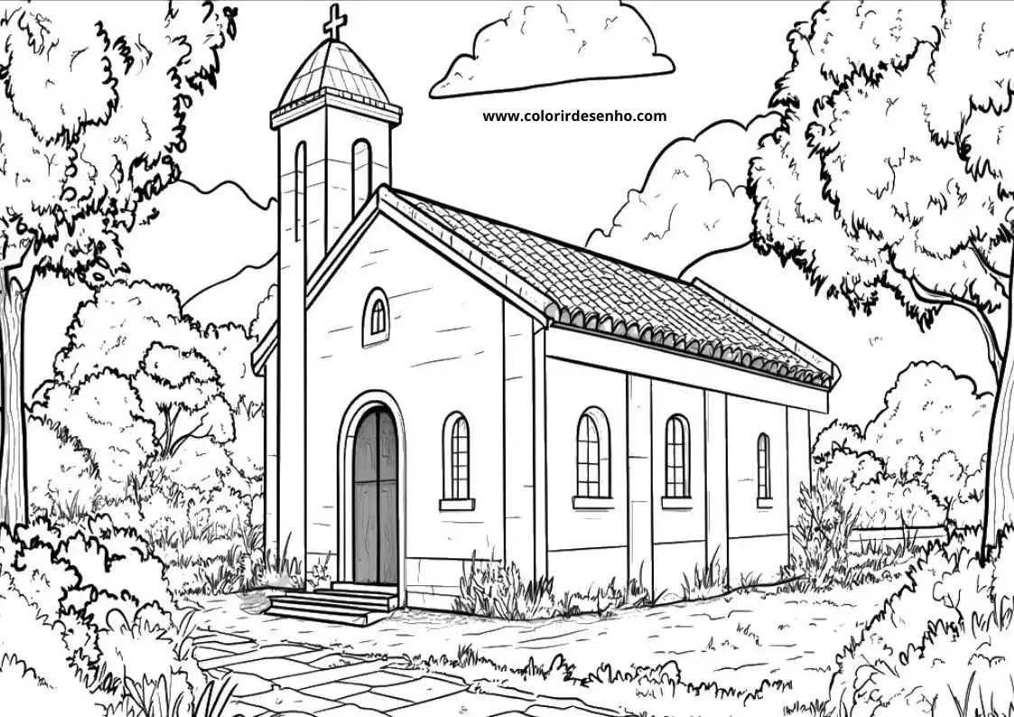 Printable Church Coloring Pages 65