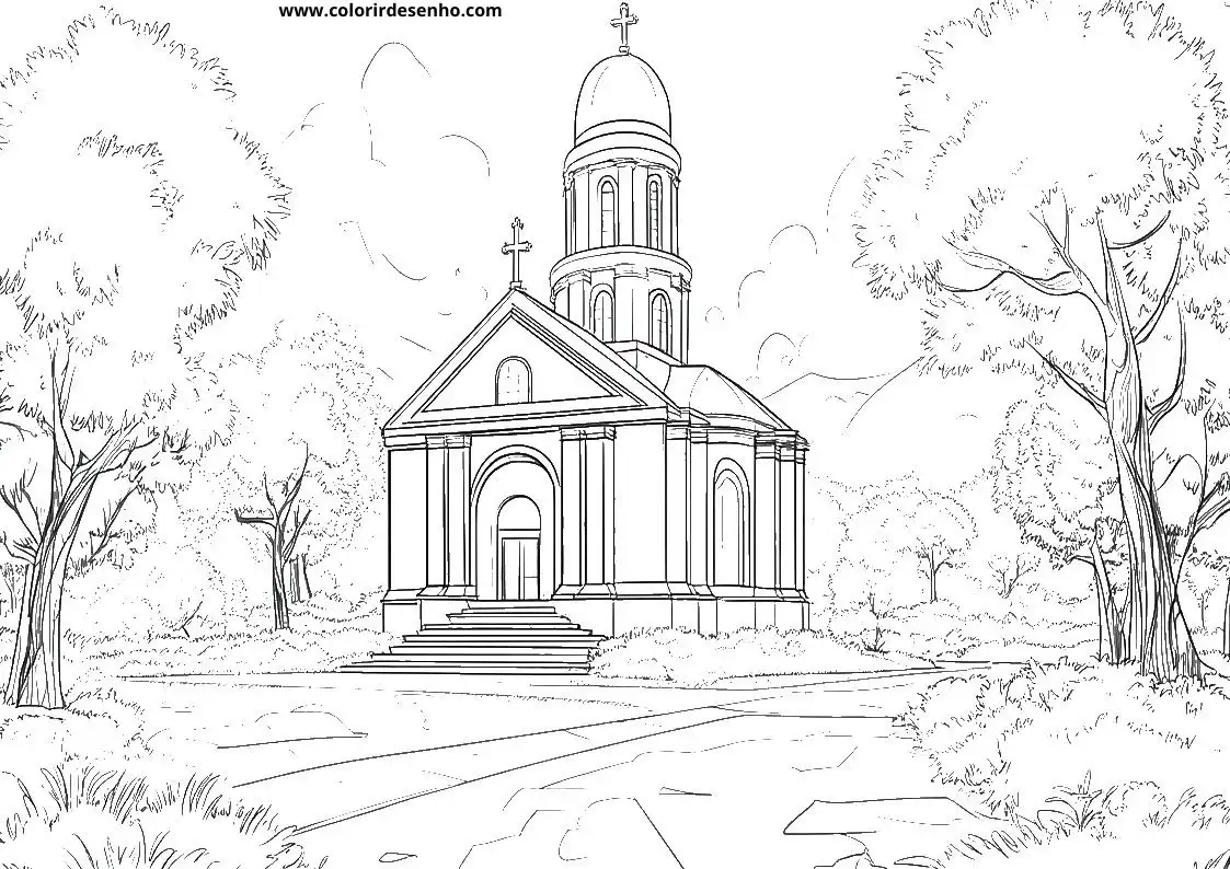 Printable Church Coloring Pages 66