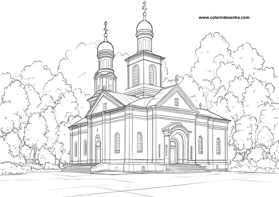 Printable Church Coloring Pages 67