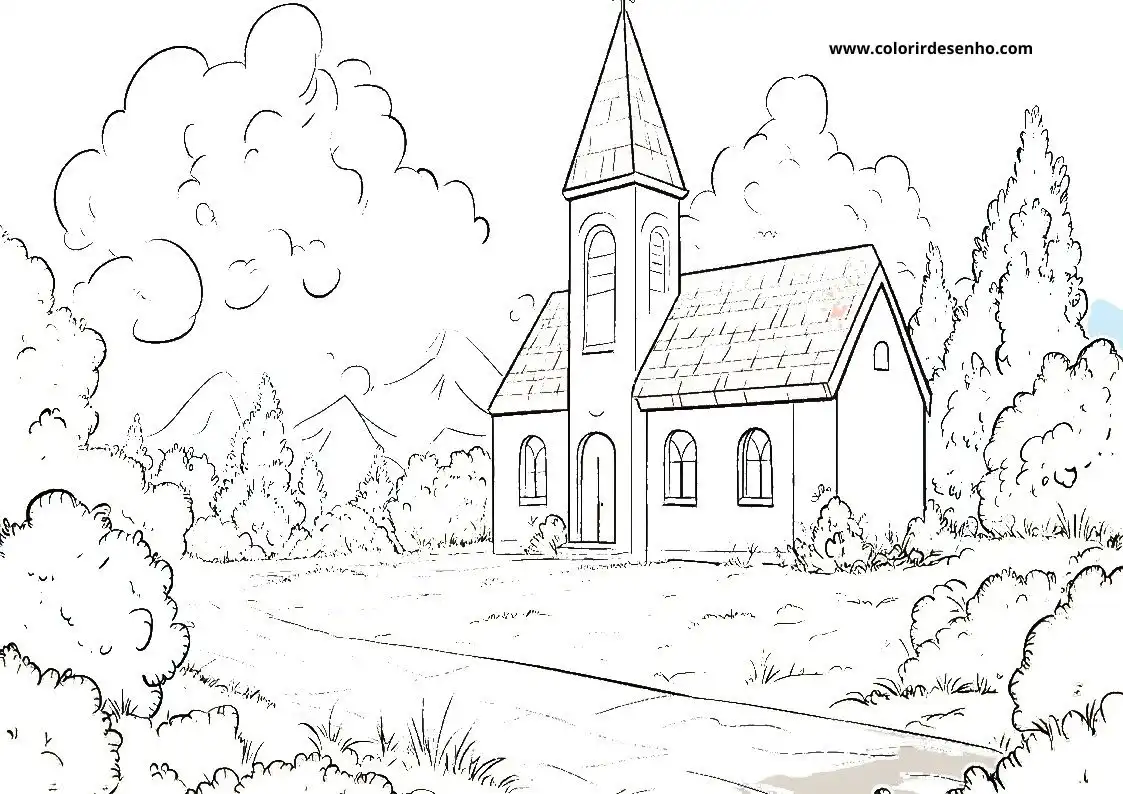 Printable Church Coloring Pages 68