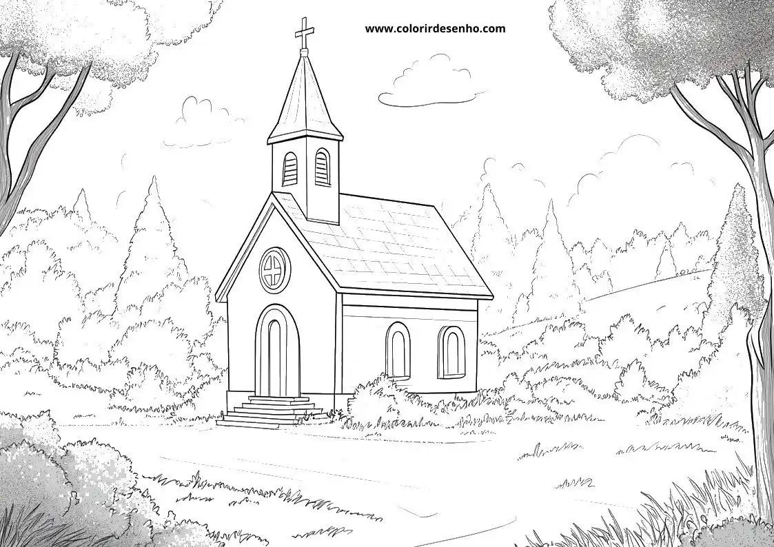 Printable Church Coloring Pages 69