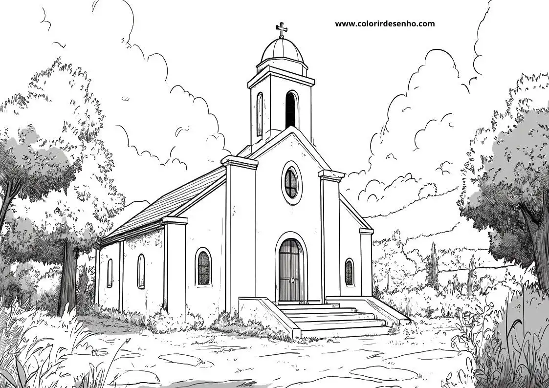 Printable Church Coloring Pages 73