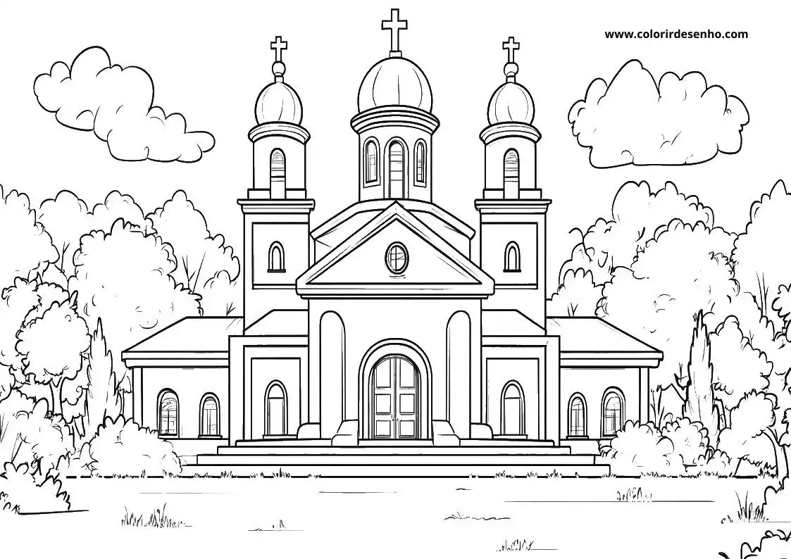 Printable Church Coloring Pages 76