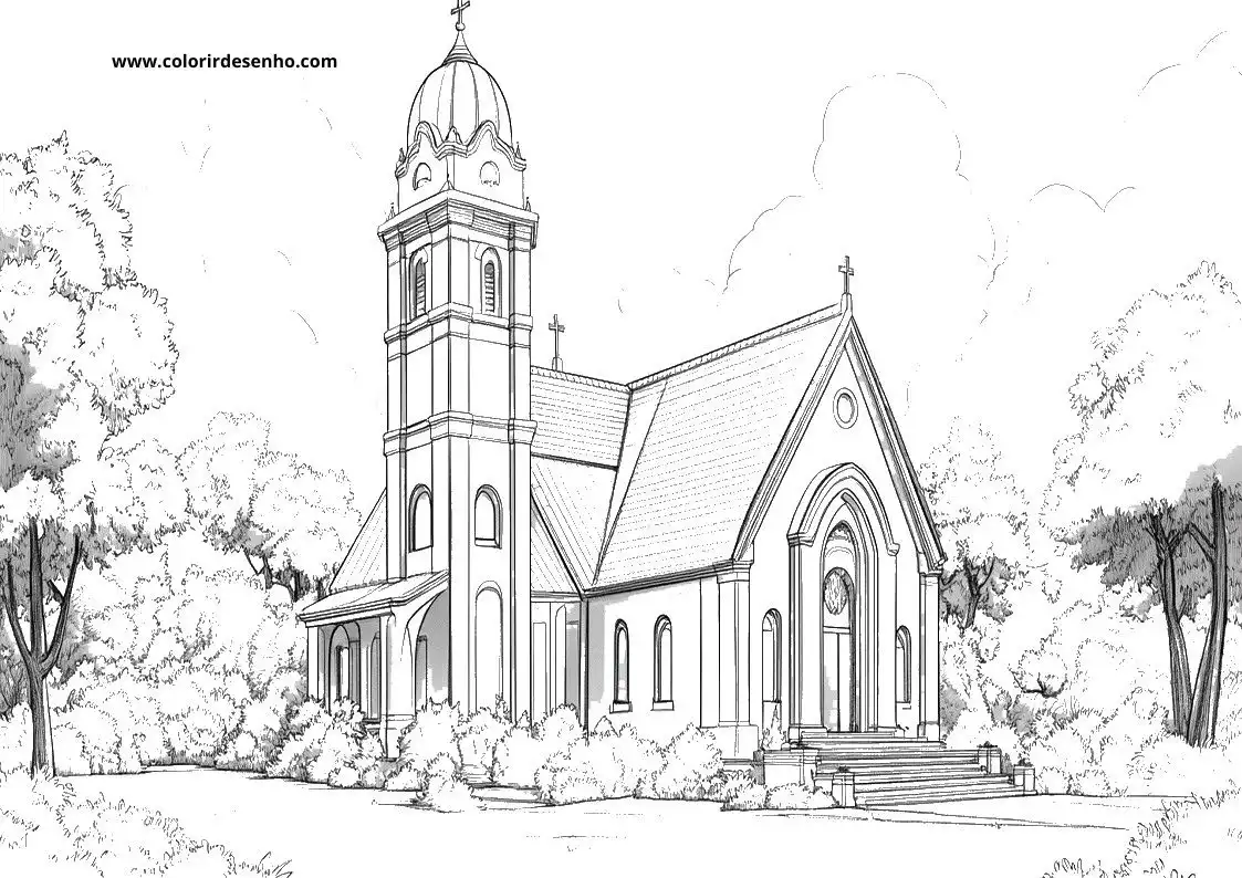 Printable Church Coloring Pages 78