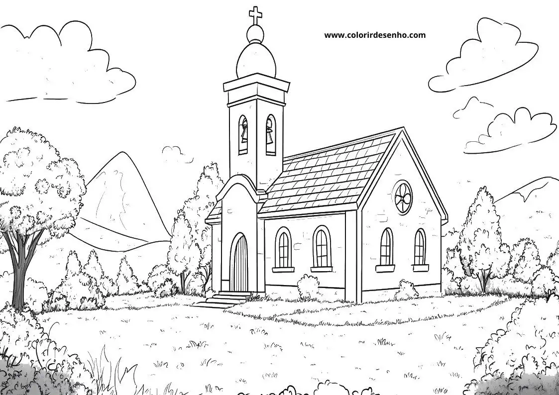 Printable Church Coloring Pages 79