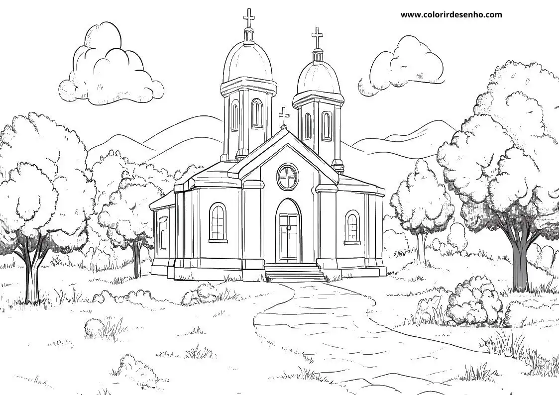 Printable Church Coloring Pages 81