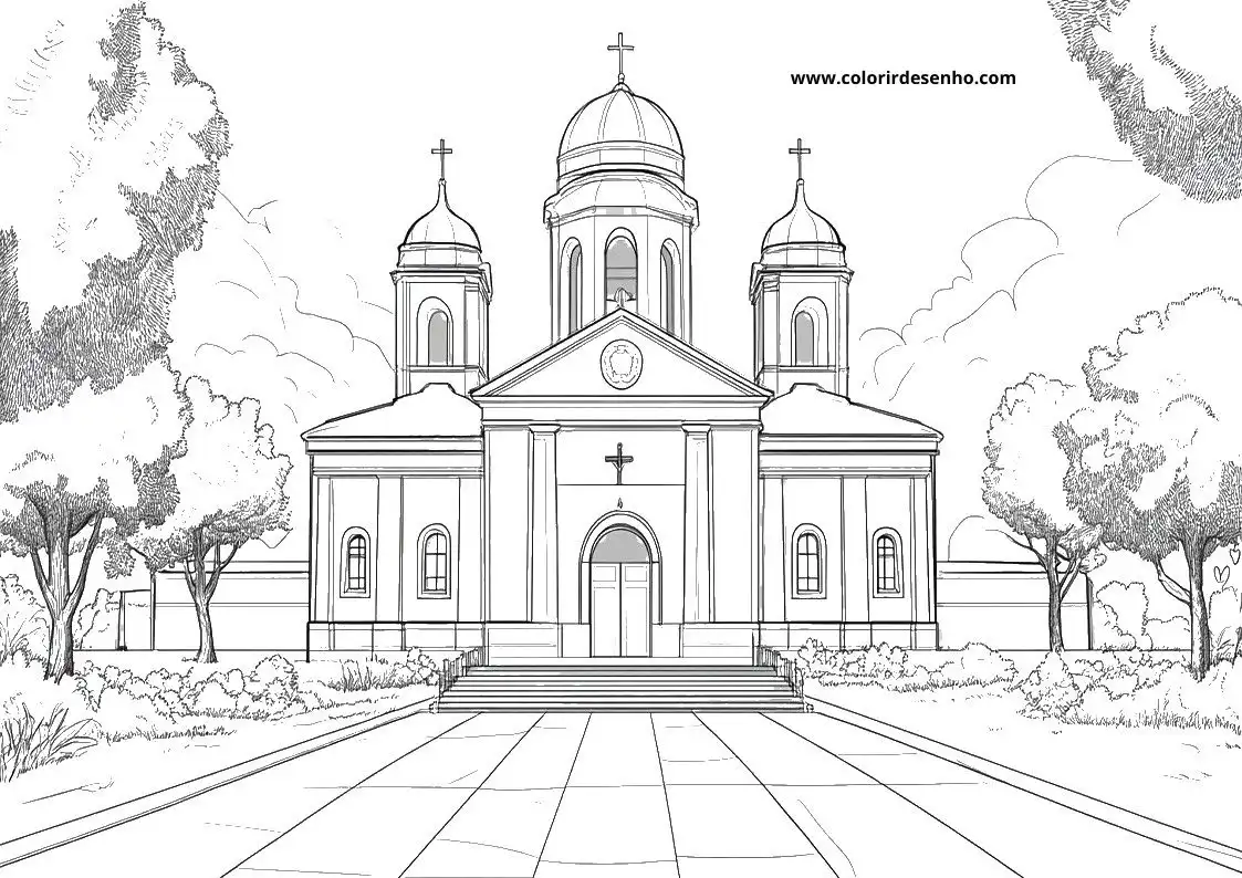 Printable Church Coloring Pages 82