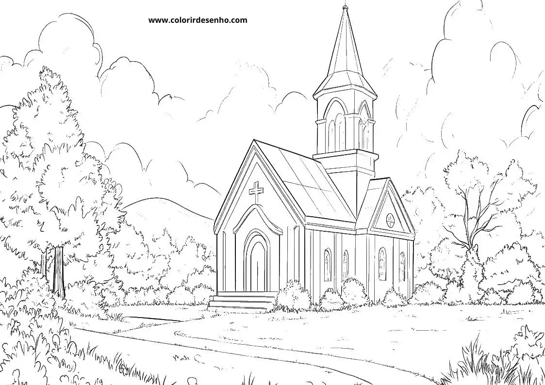 Printable Church Coloring Pages 83