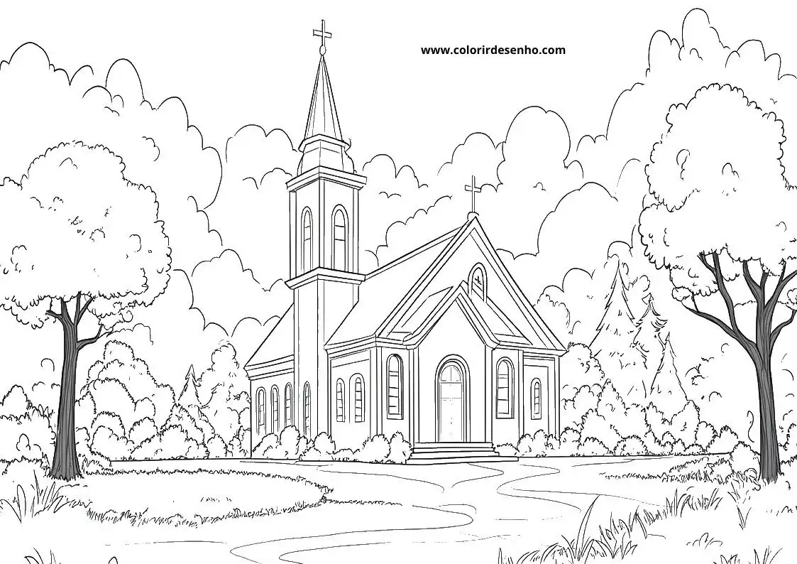 Printable Church Coloring Pages 84