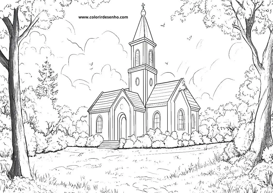 Printable Church Coloring Pages 85