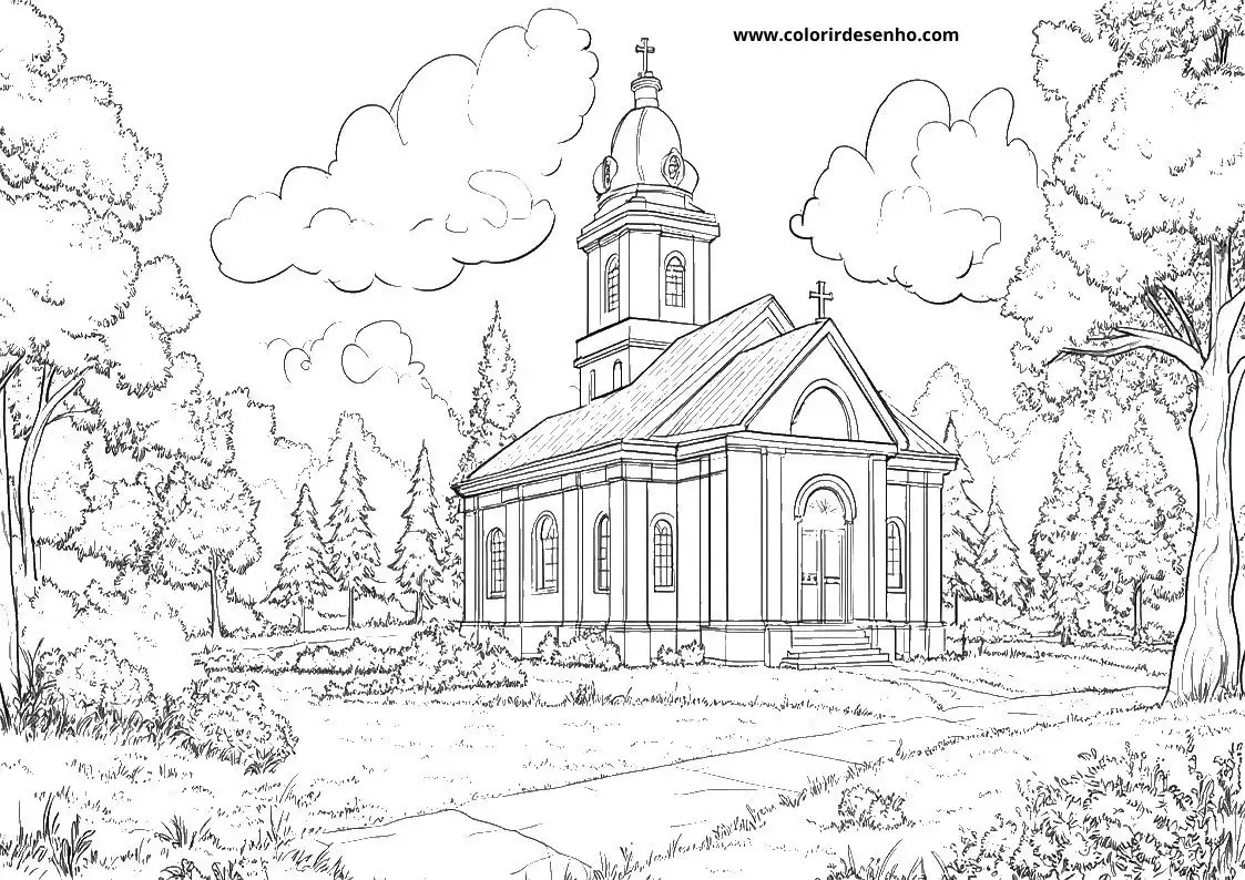 Printable Church Coloring Pages 86