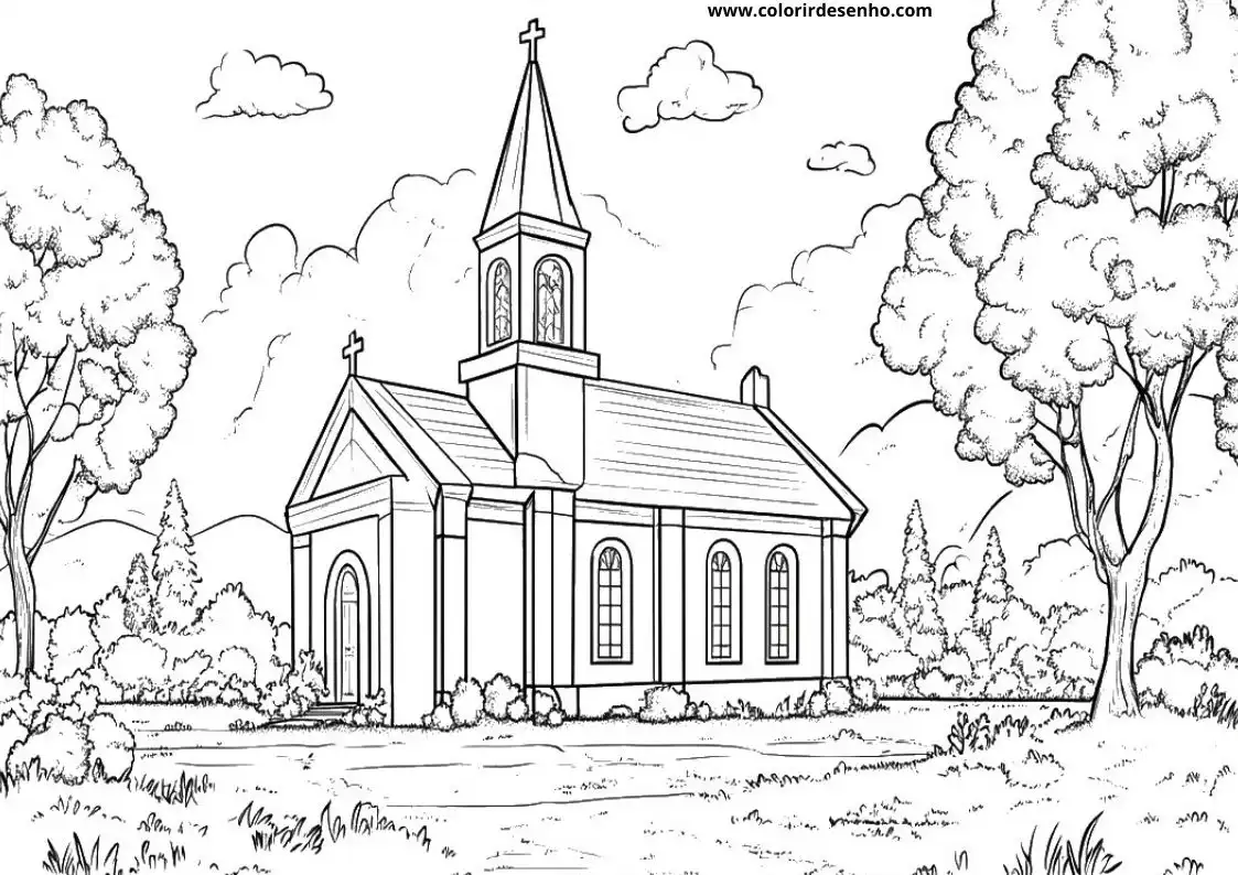 Printable Church Coloring Pages 89