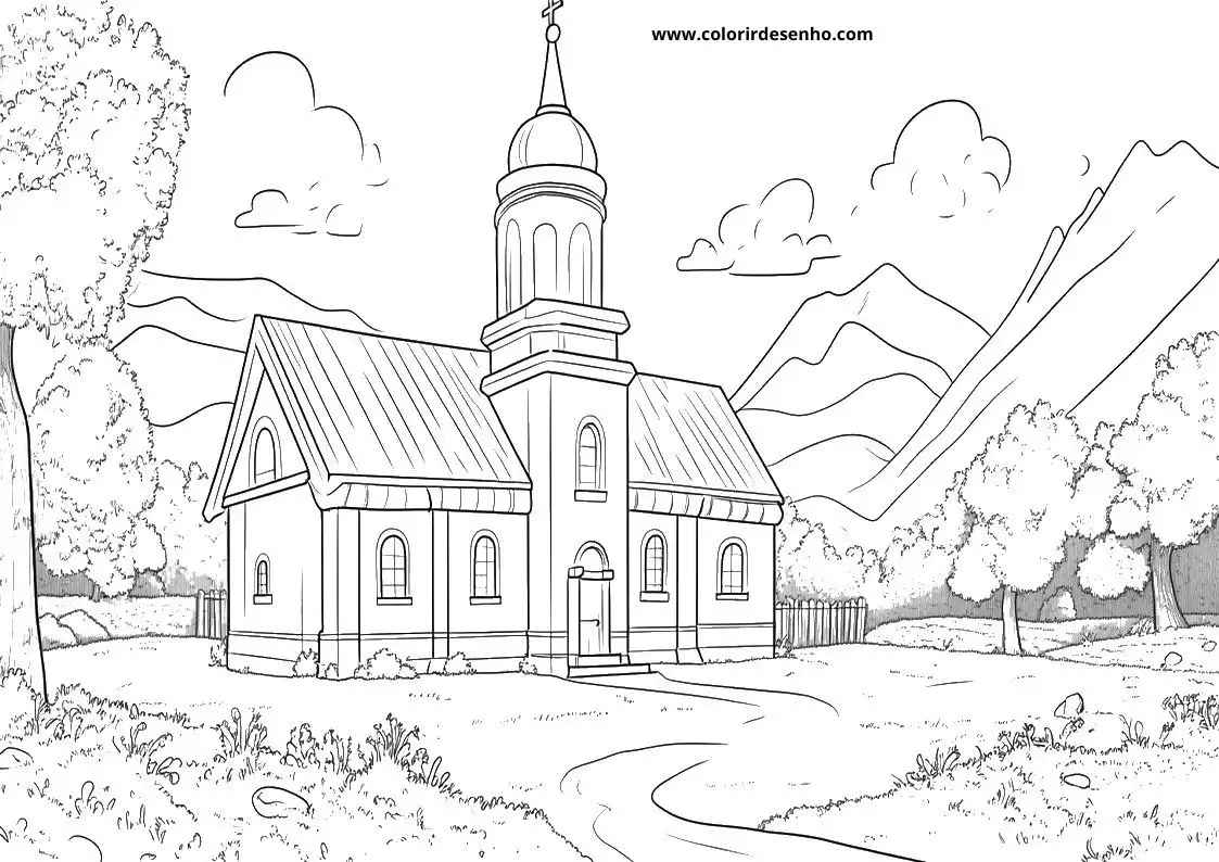 Printable Church Coloring Pages 96