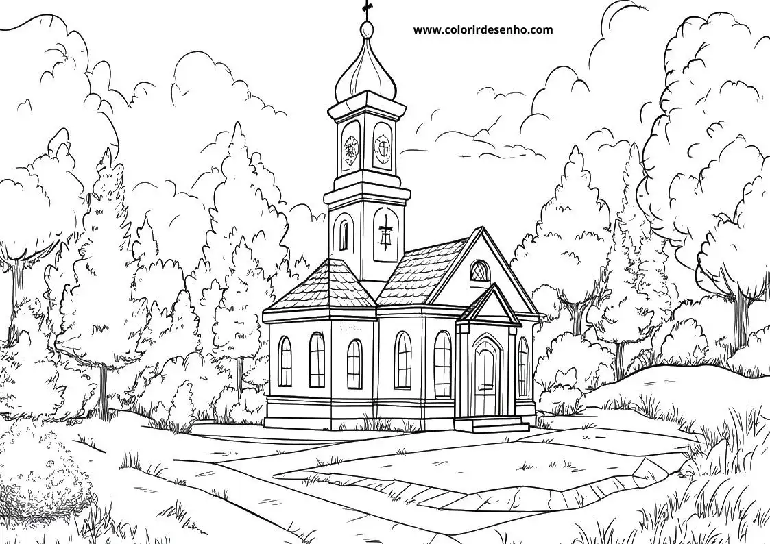 Church Coloring Sheets 122