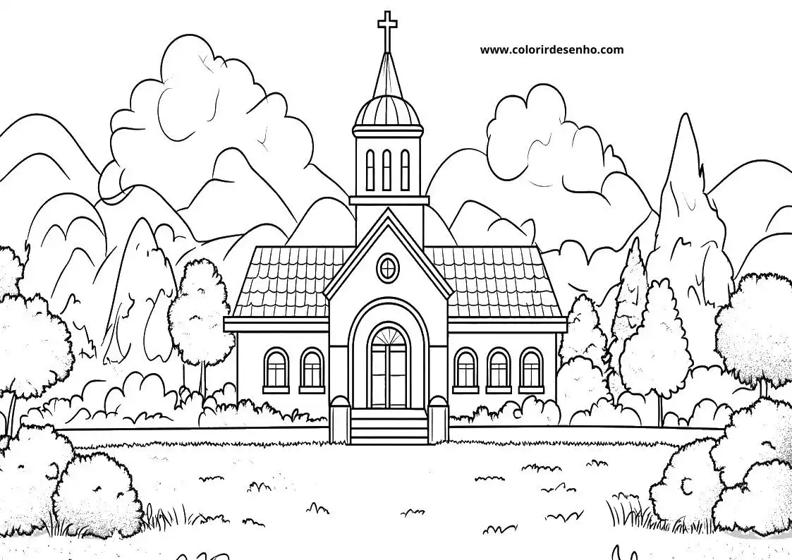 Church Coloring Sheets 124