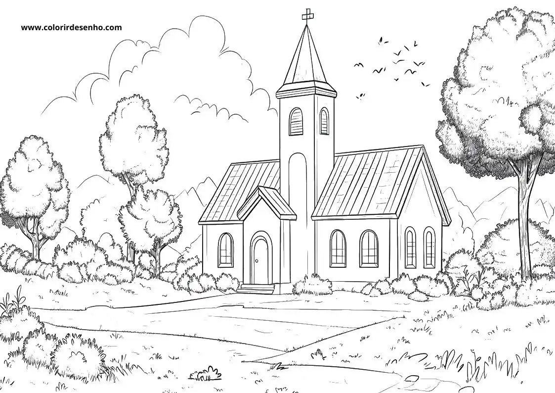 Church Coloring Sheets 128