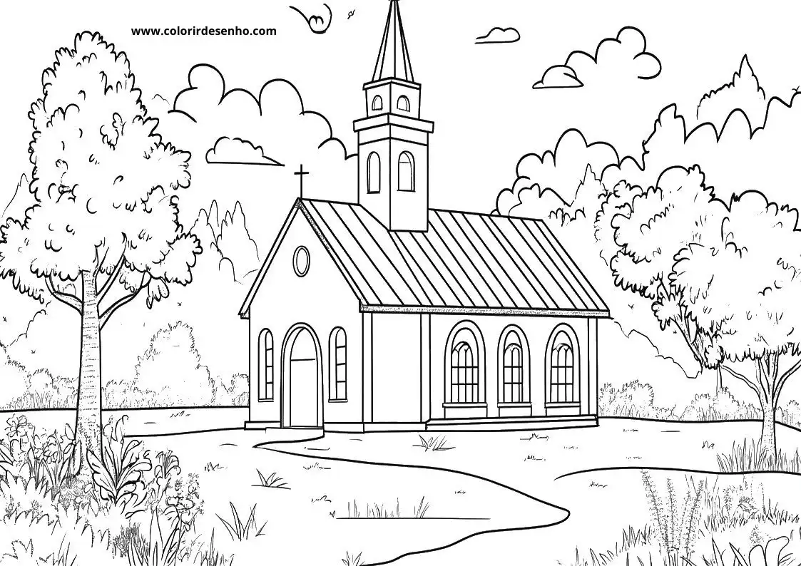 Church Coloring Sheets 129