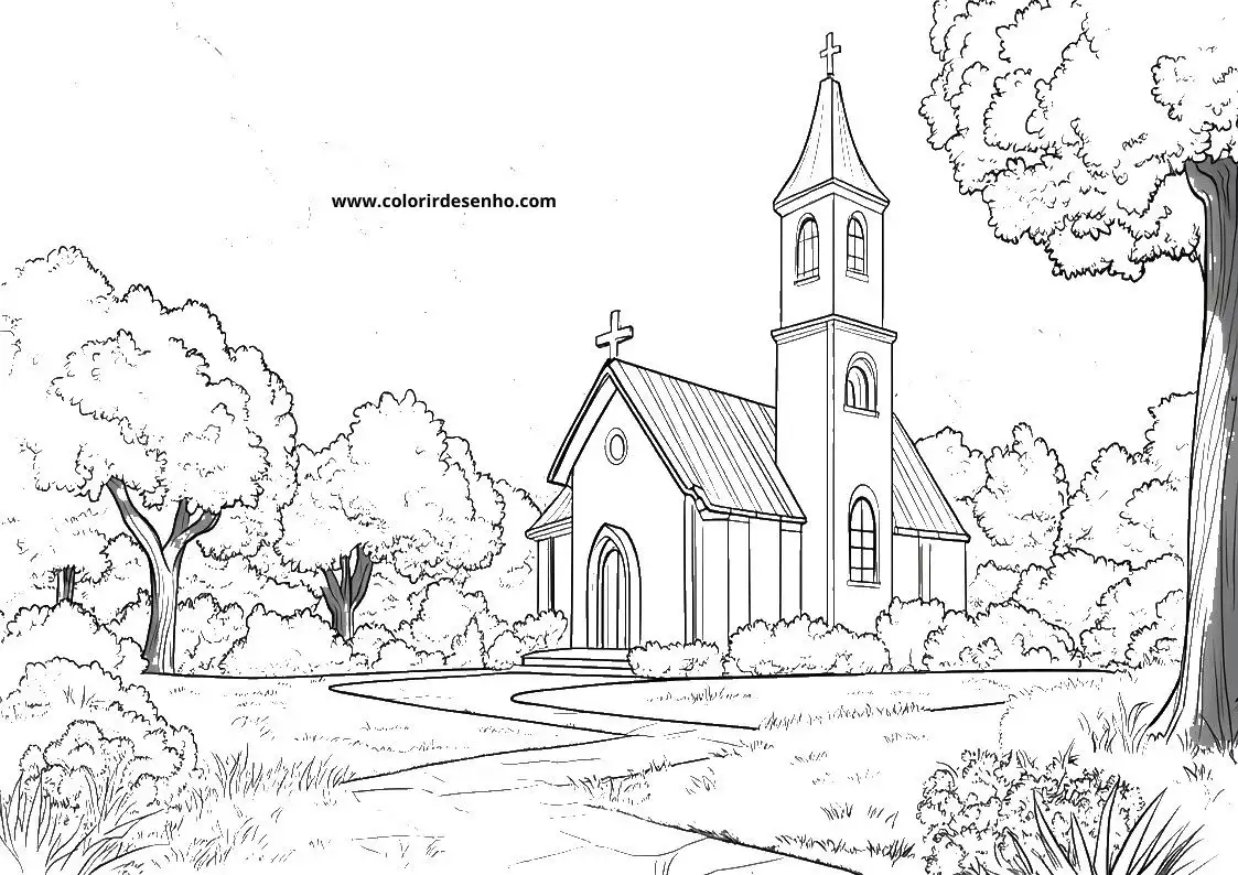 Church Coloring Sheets 136