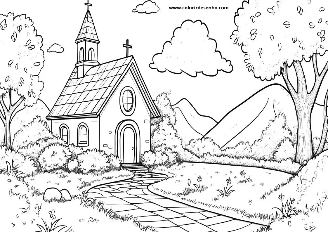 Church Coloring Sheets 140