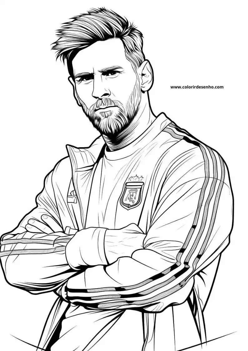 Messi Coloring Pages 8