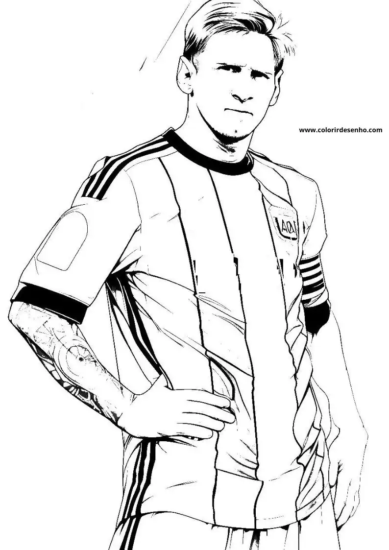 Printable Messi Coloring Pages 38