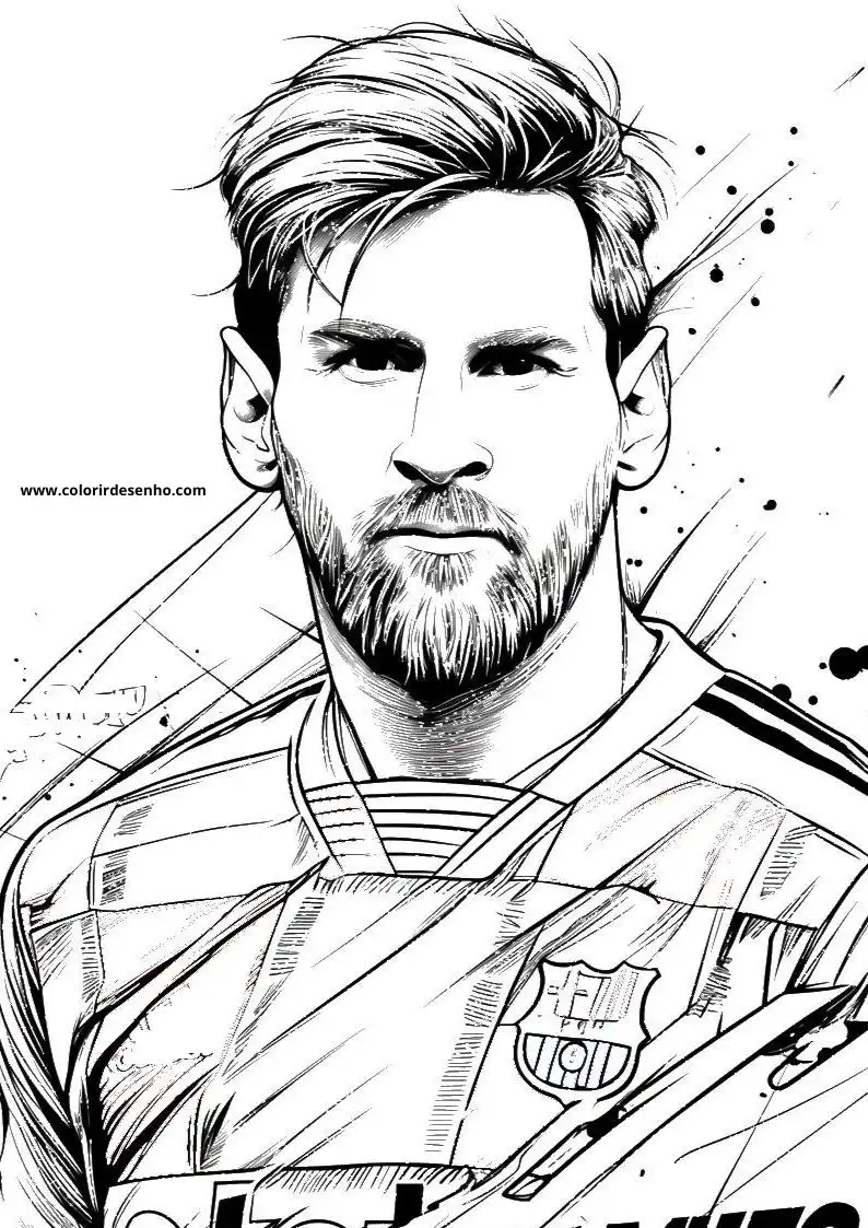 Printable Messi Coloring Pages 40