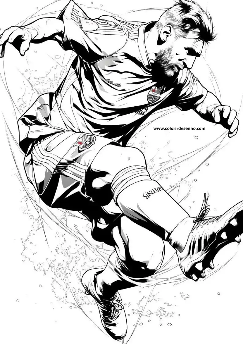 Printable Messi Coloring Pages 41