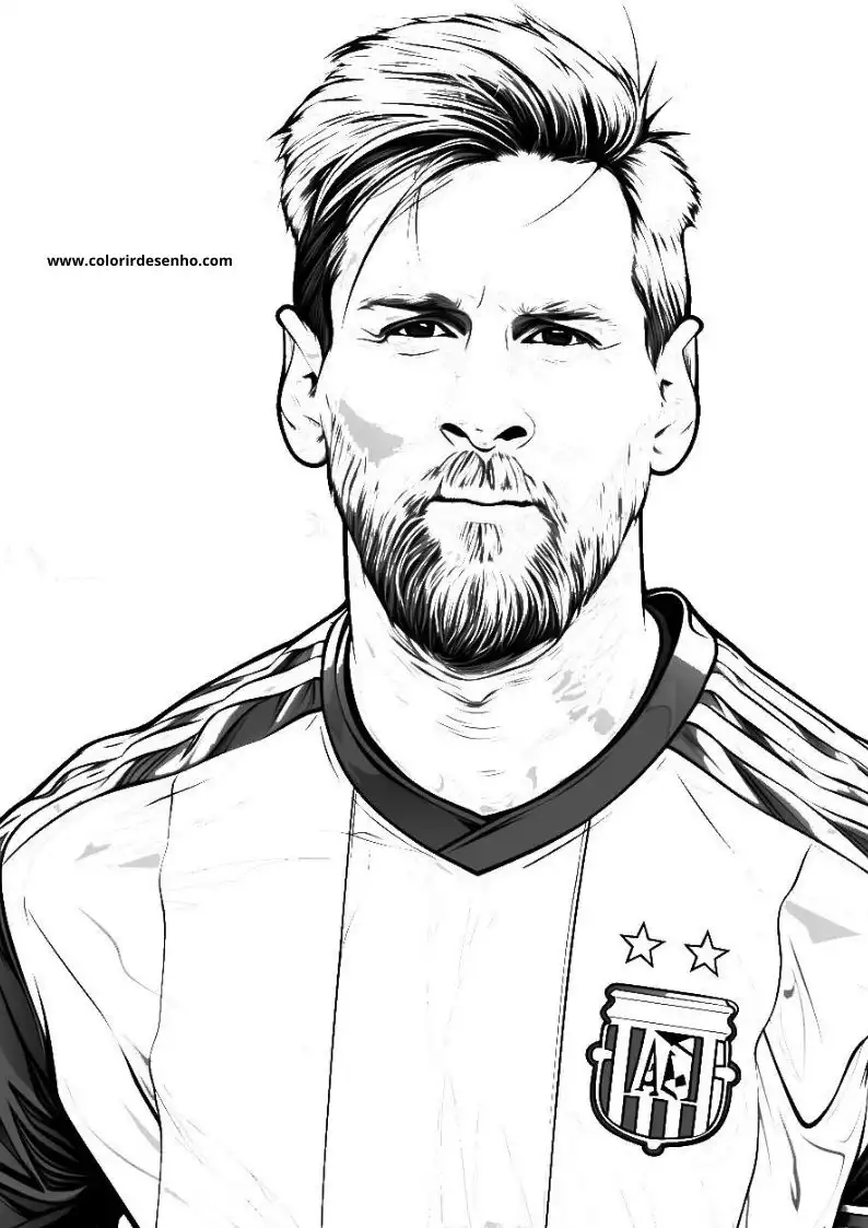 64 Desenhos do Messi Para Colorir e Imprimir