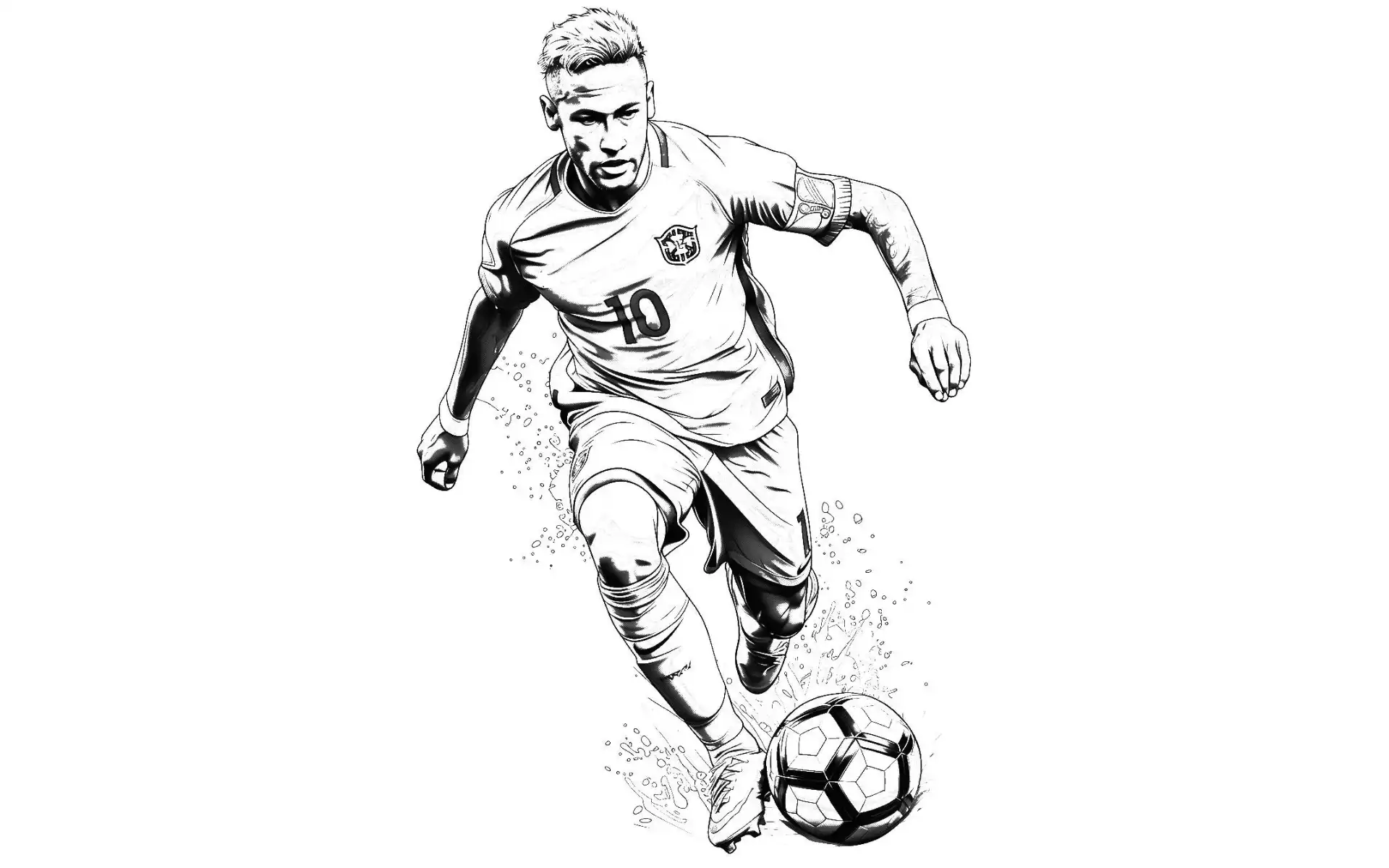 Free Coloring Pages 12 Neymar Coloring Pages
