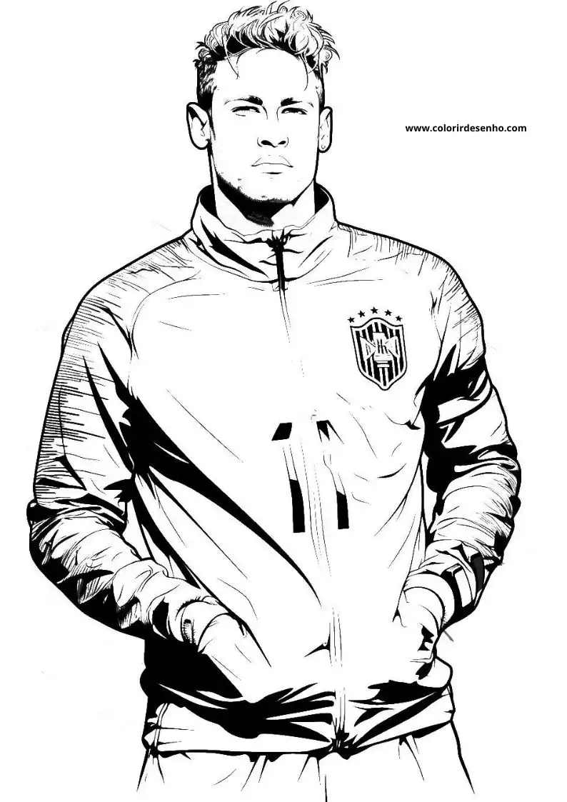 Neymar Para Colorir 14