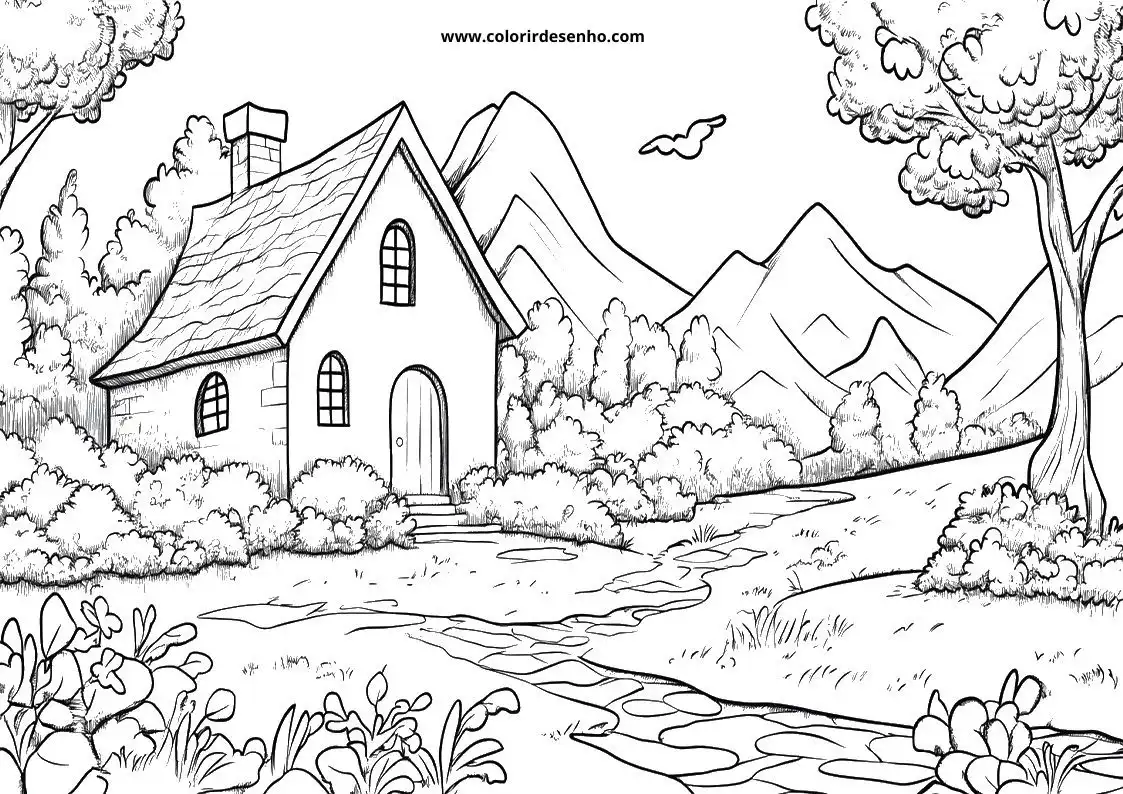 Printable Landscape Coloring Pages 100