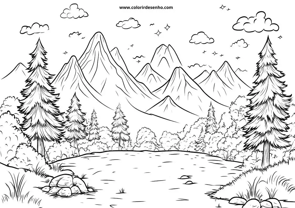 Printable Landscape Coloring Pages 61