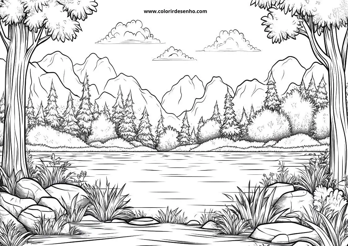 Printable Landscape Coloring Pages 68