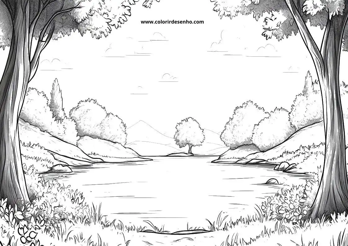 Printable Landscape Coloring Pages 77