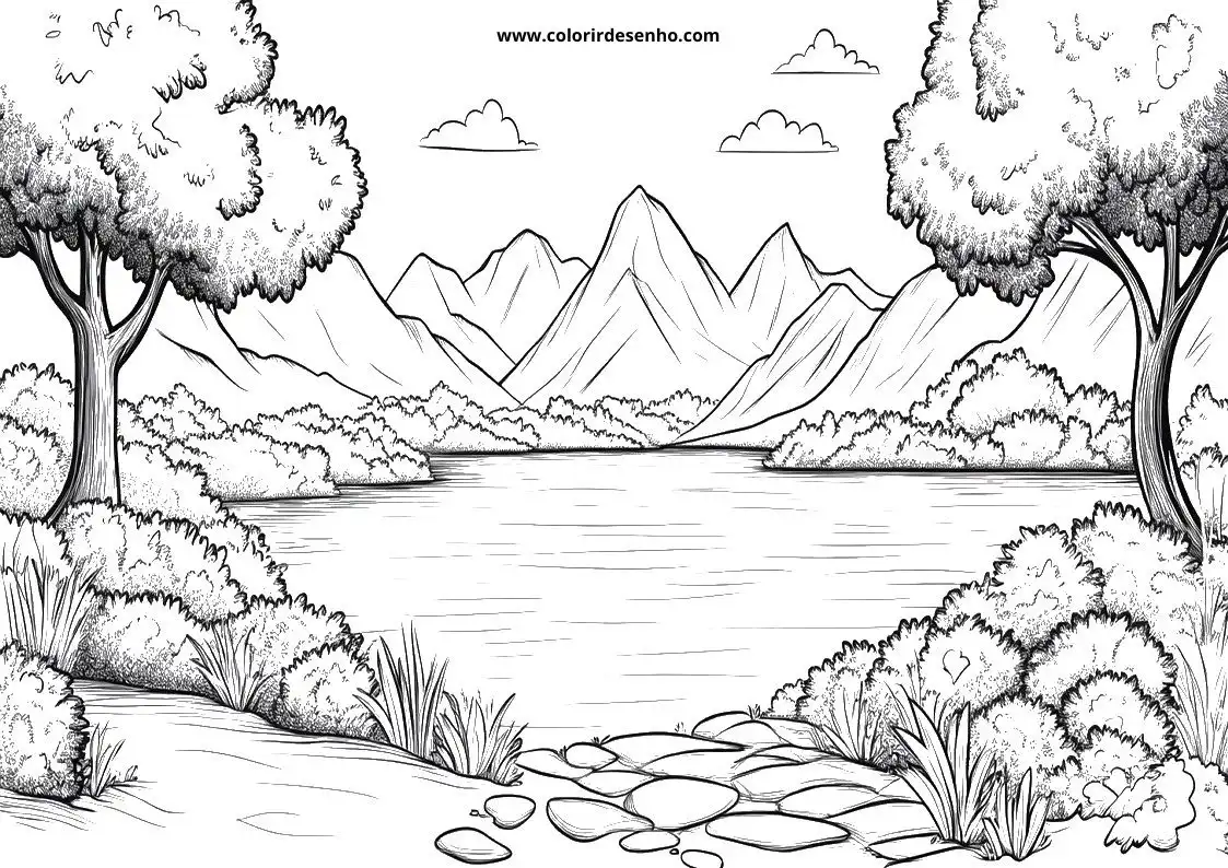 Landscape Coloring Sheets 123