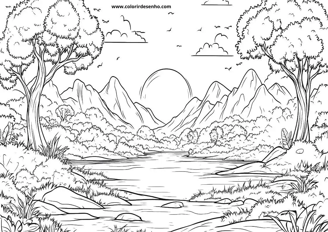 Landscape Coloring Sheets 137