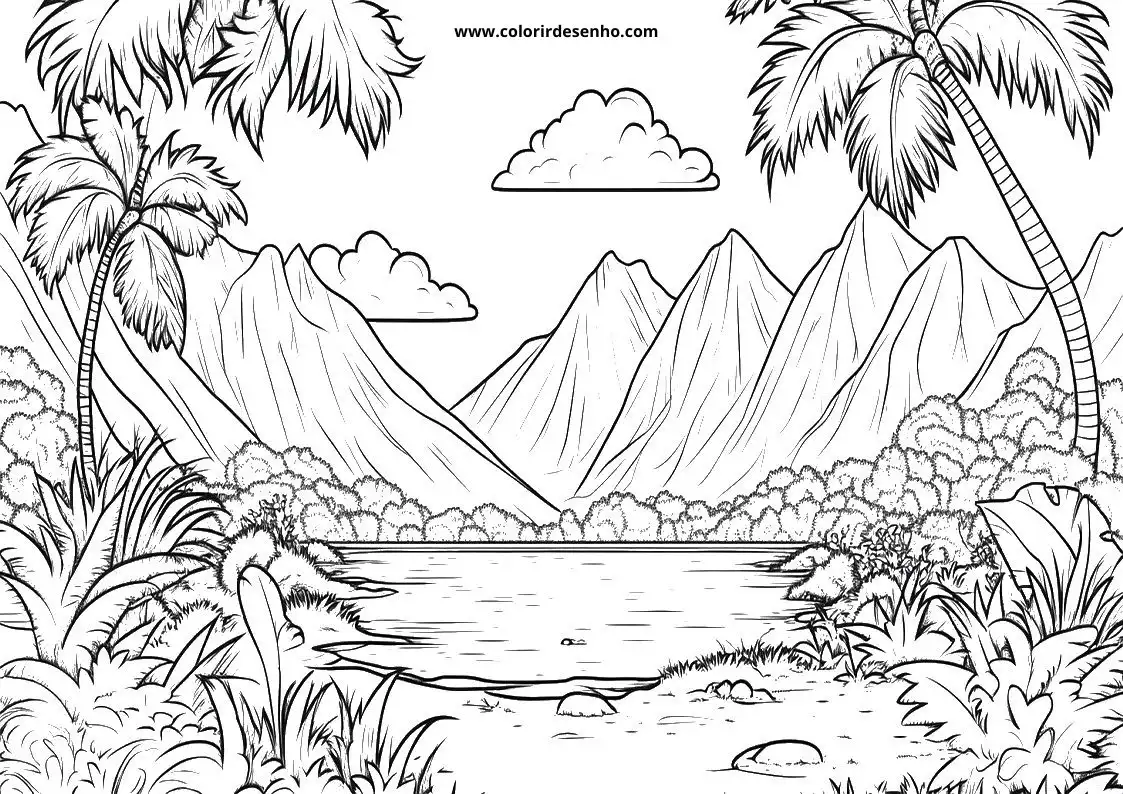 Landscape Coloring Sheets 154