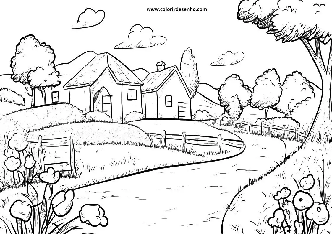 Landscape Coloring Sheets 161