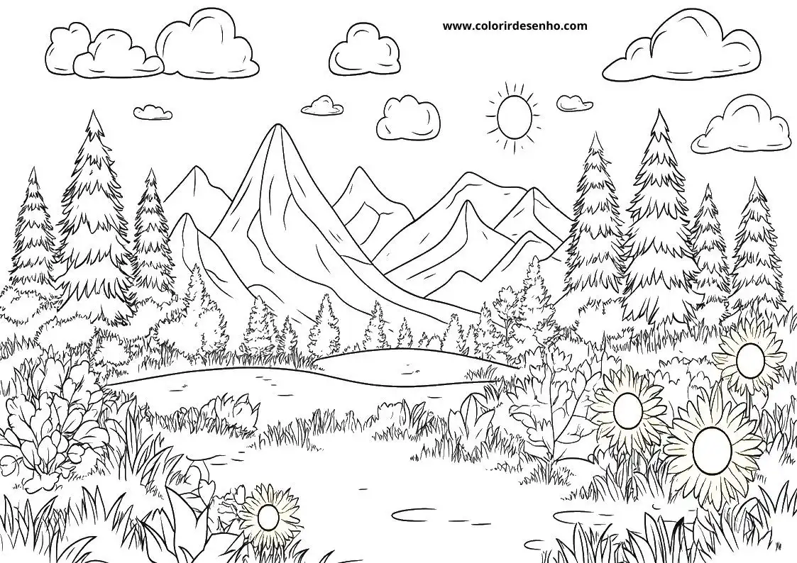 Landscape Coloring Sheets 168