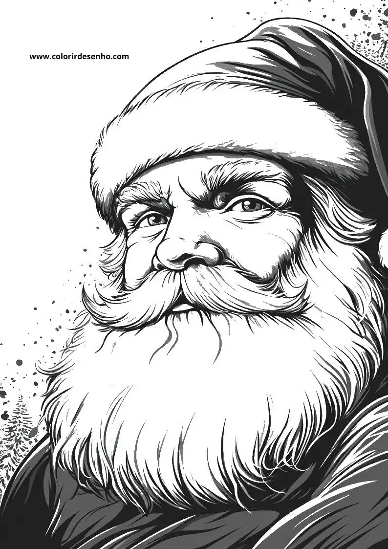 Papai Noel para Colorir 1