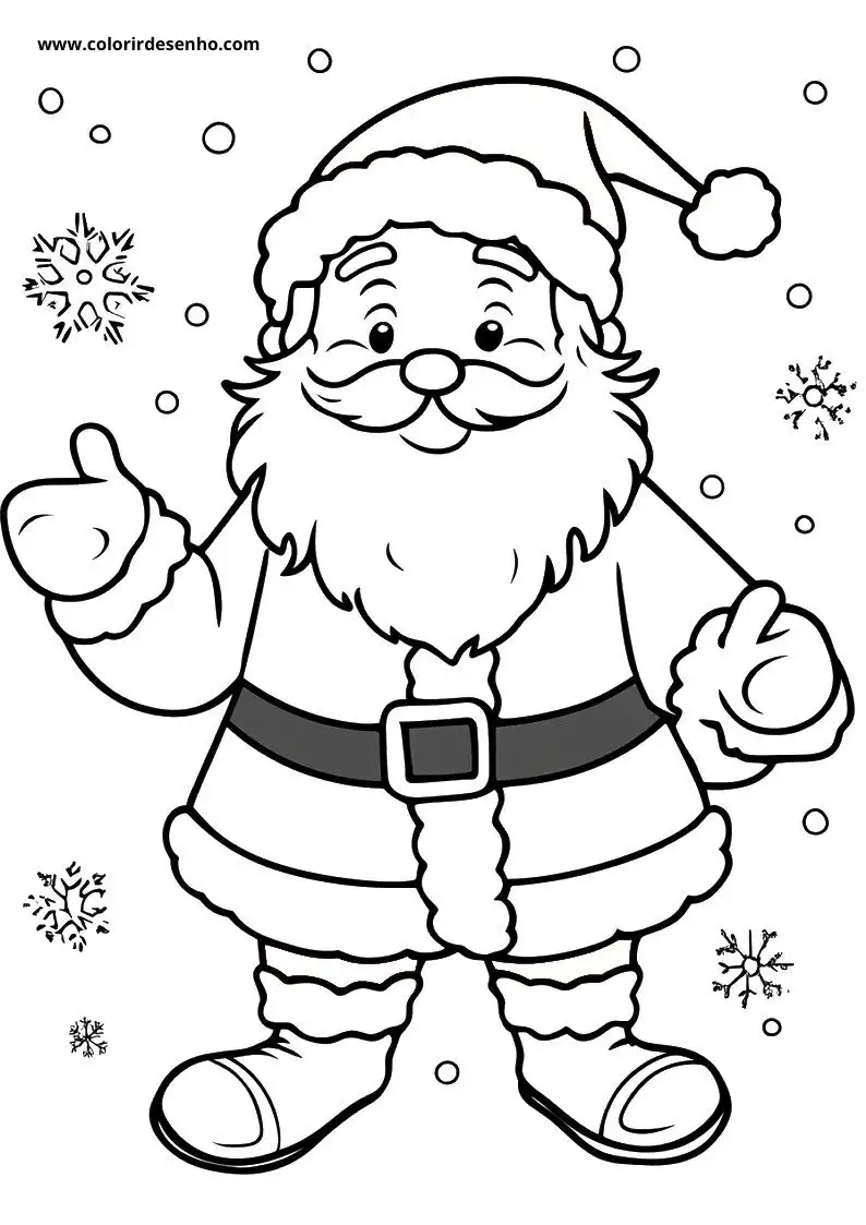 Papai Noel para Colorir 10