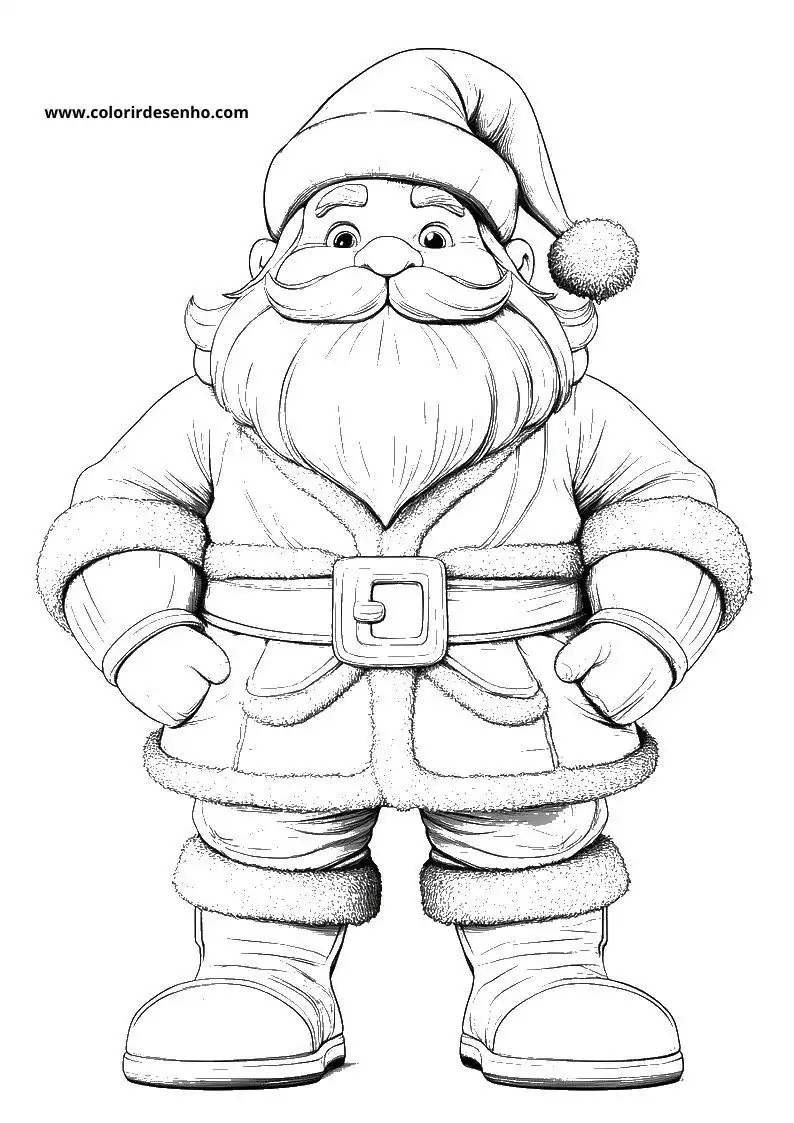 Papai Noel para Colorir 19