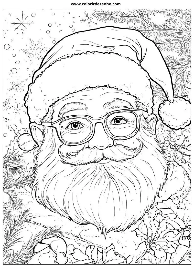 Papai Noel para Colorir 22