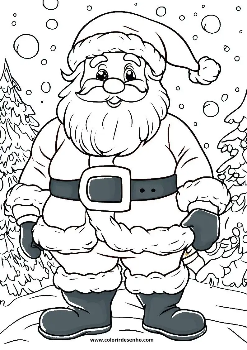 Papai Noel para Colorir 40