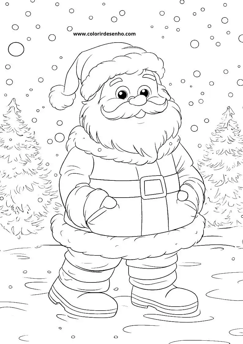 Papai Noel para Colorir 8