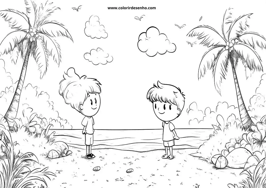 Beach Coloring Pages 3