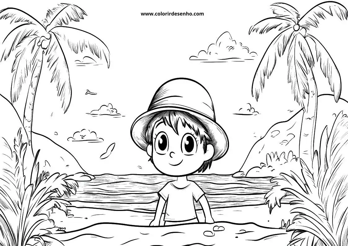 Beach Coloring Pages 43