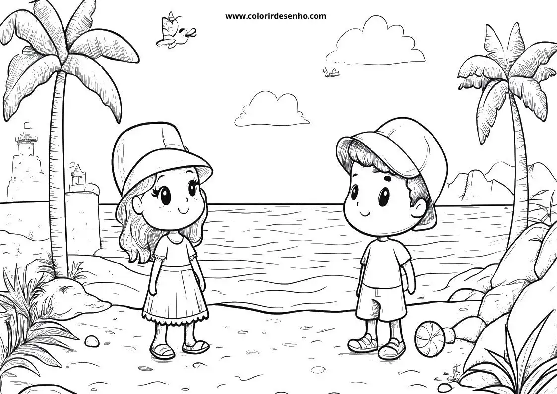 Beach Coloring Pages 44